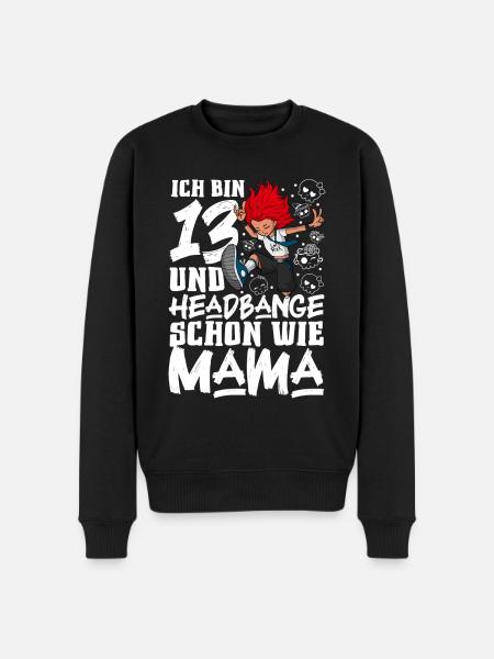 I'm 13 - Girl Rocker - Men's Premium Organic Jumper - black