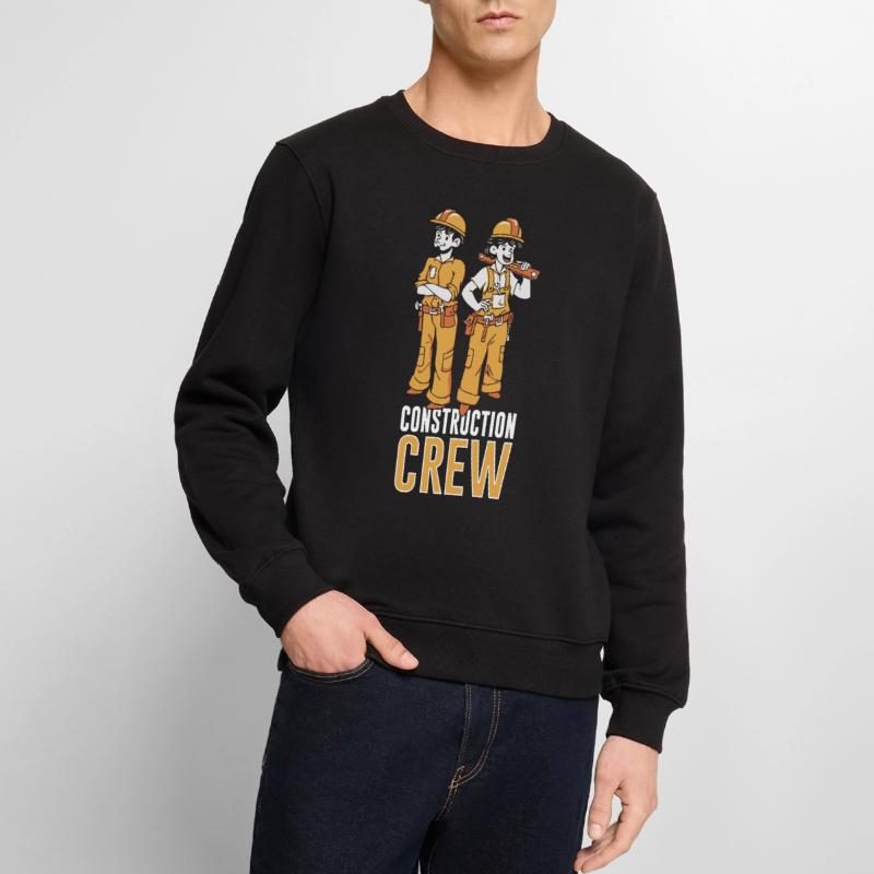 Construction Crew, Teamwork, Construction Site, Construction Construction Worker Men's Premium Organic Jumper