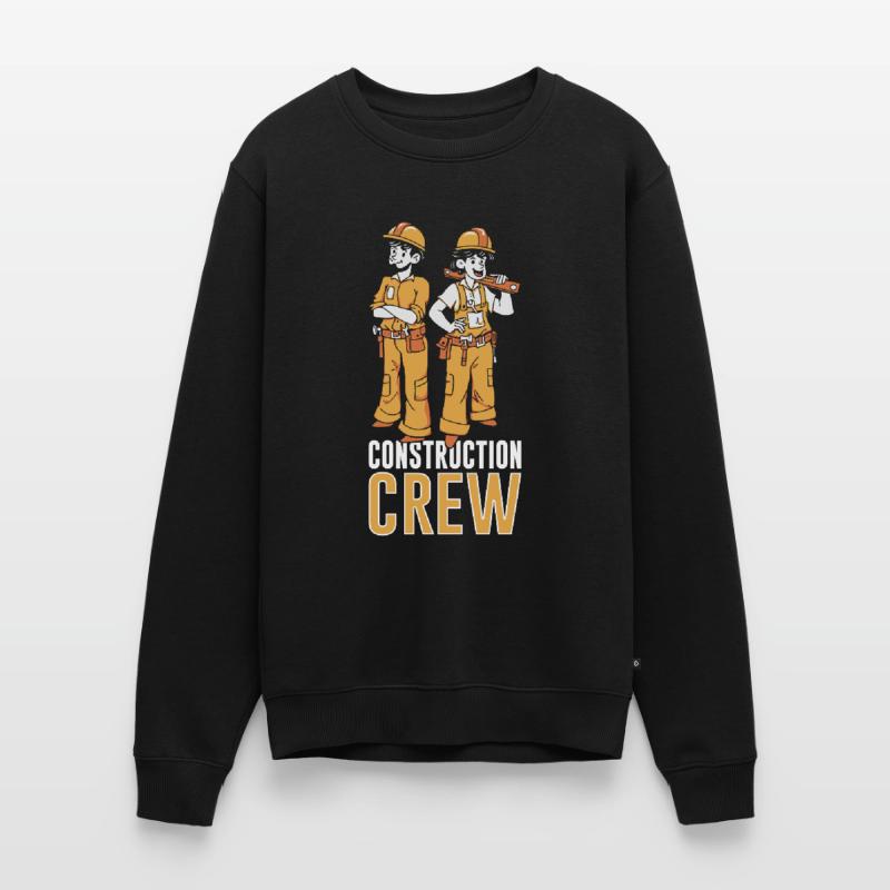 Construction Crew, Teamwork, Construction Site, Construction Construction Worker Men's Premium Organic Jumper