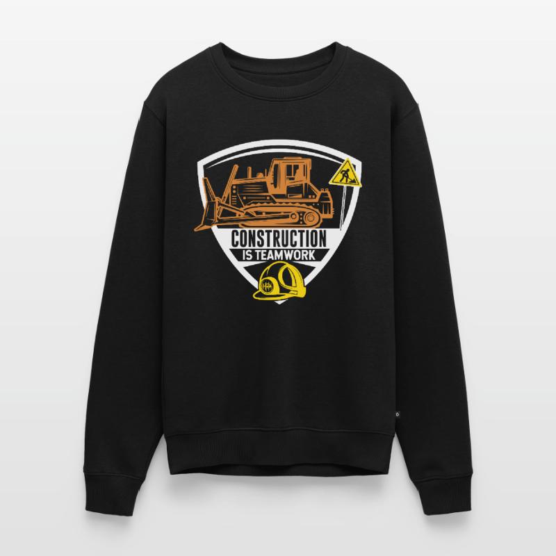 Construction work is teamwork Construction Teamwork Construction site Men's Premium Organic Jumper
