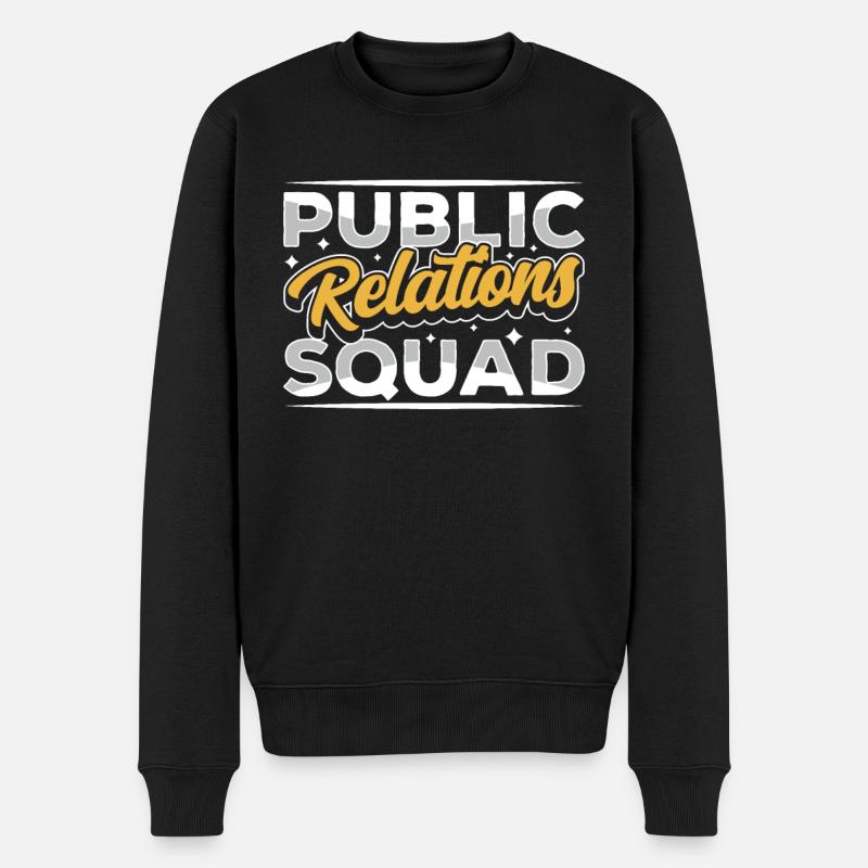 Public Relations Team Öffentlichkeitsarbeit PR - Männer Premium Bio Pullover - Schwarz