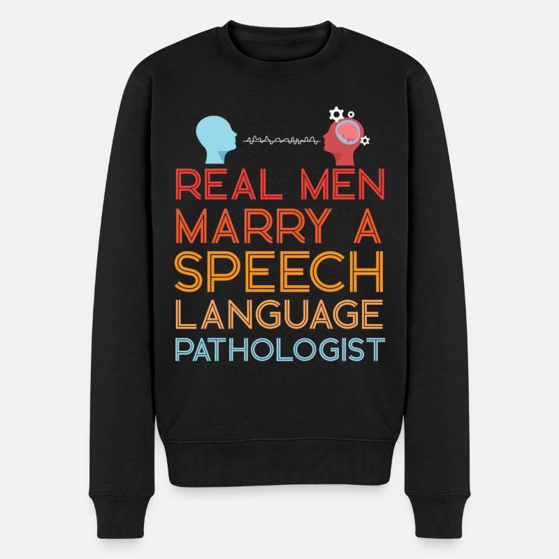 Speech Therapist Therapy Assistant - Männer Premium Bio Pullover - Schwarz