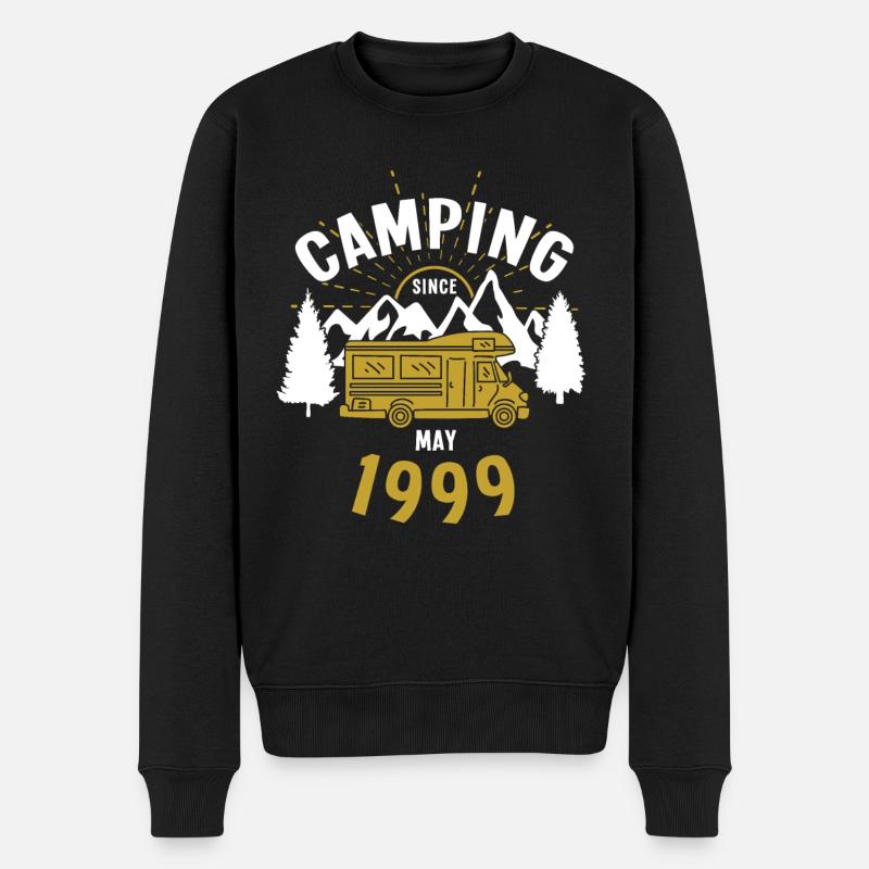 Geburtstag: Camping seit Mai 1999 Wohnmobil - Männer Premium Bio Pullover - Schwarz
