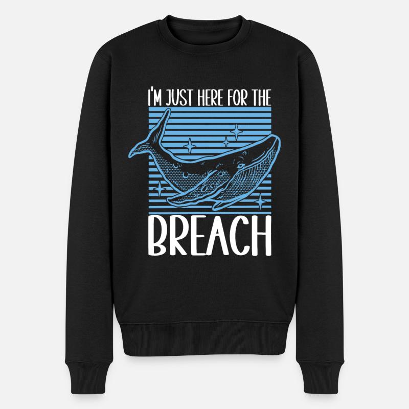 Observateurs de baleines - Pull Premium bio Homme - noir