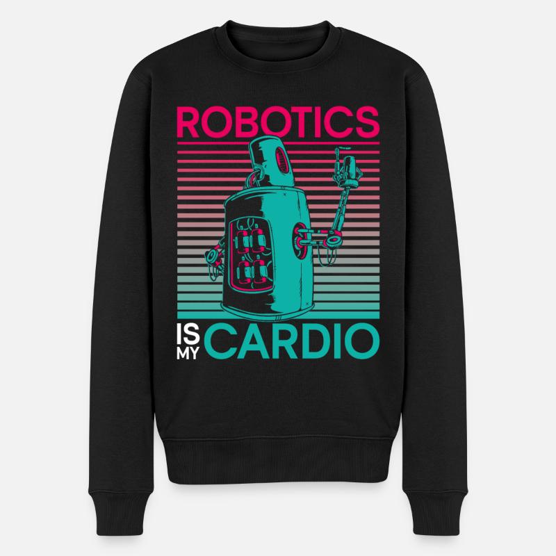 Robot Robotics Engineer Robotics - Männer Premium Bio Pullover - Schwarz