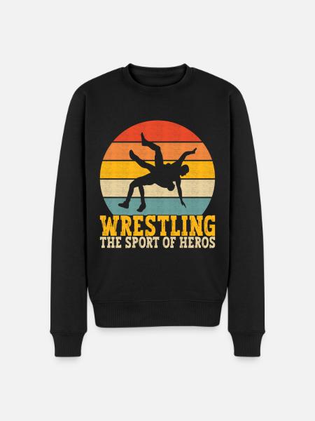 Wrestling Wrestling Wrestlers - Men's Premium Organic Jumper - black