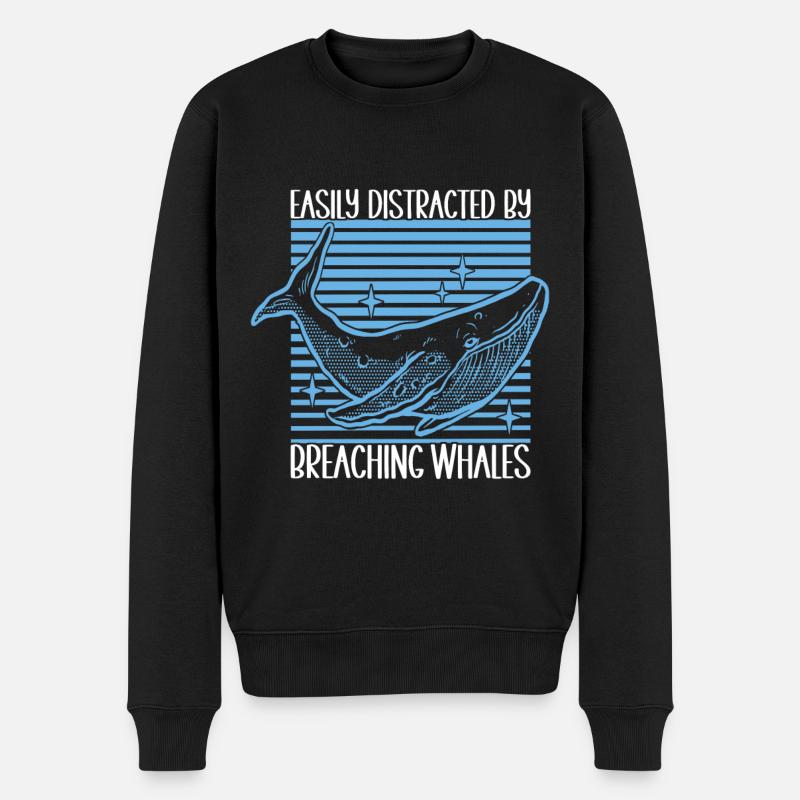 Observateurs de baleines - Pull Premium bio Homme - noir