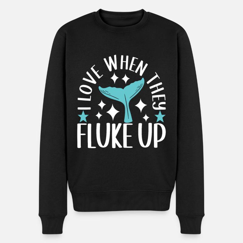Observateurs de baleines - Pull Premium bio Homme - noir