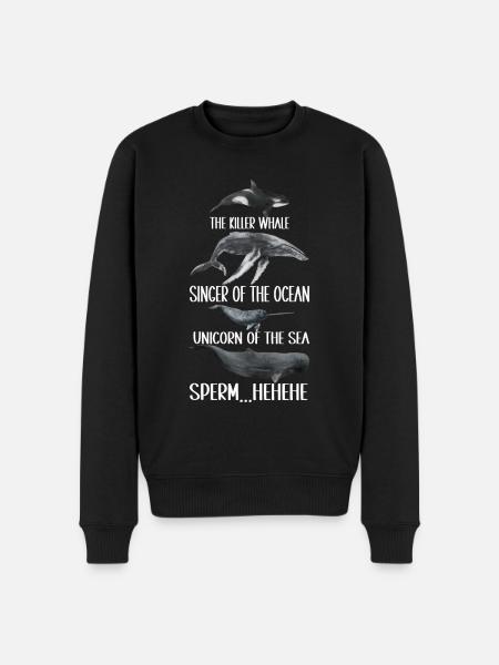 Observateurs de baleines - Pull Premium bio Homme - noir