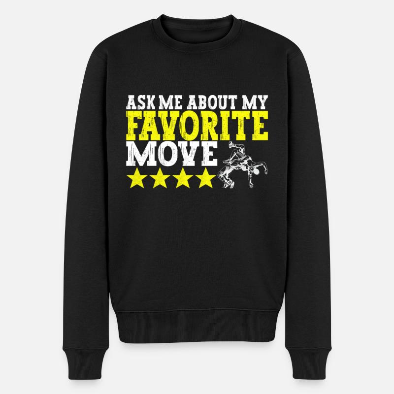 Wrestling Ringen Ringer - Männer Premium Bio Pullover - Schwarz