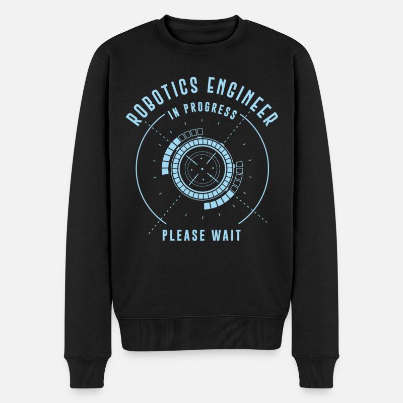Robot Robotics Engineer Robotics - Männer Premium Bio Pullover - Schwarz