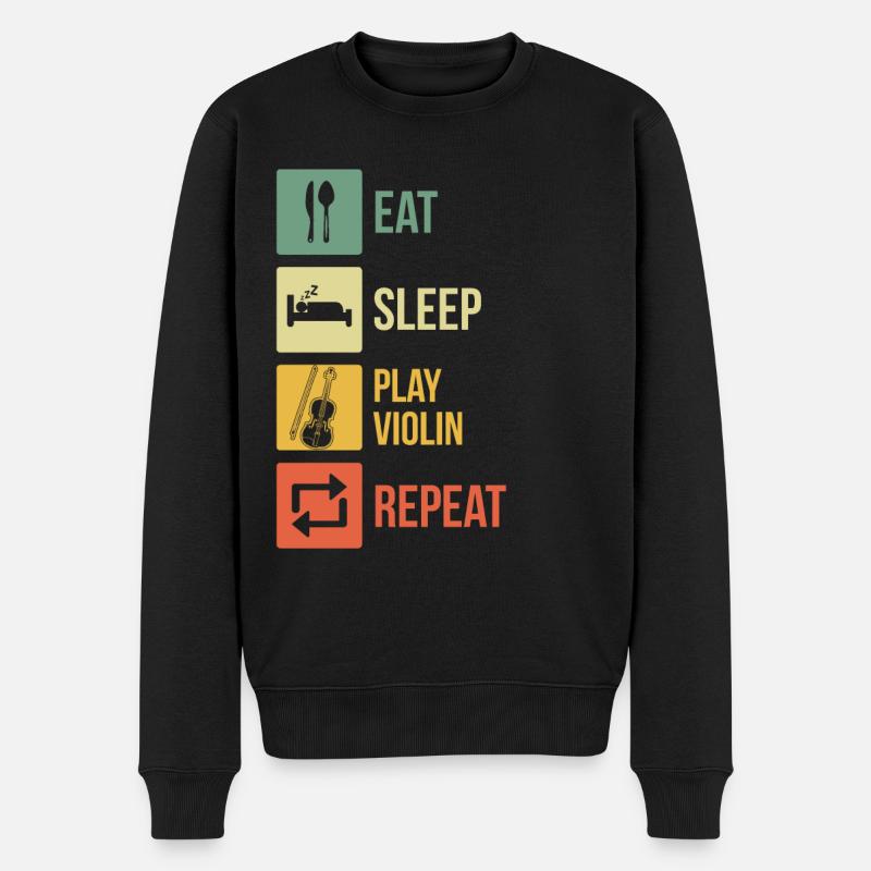 Violon Violoniste Violoniste - Pull Premium bio Homme - noir