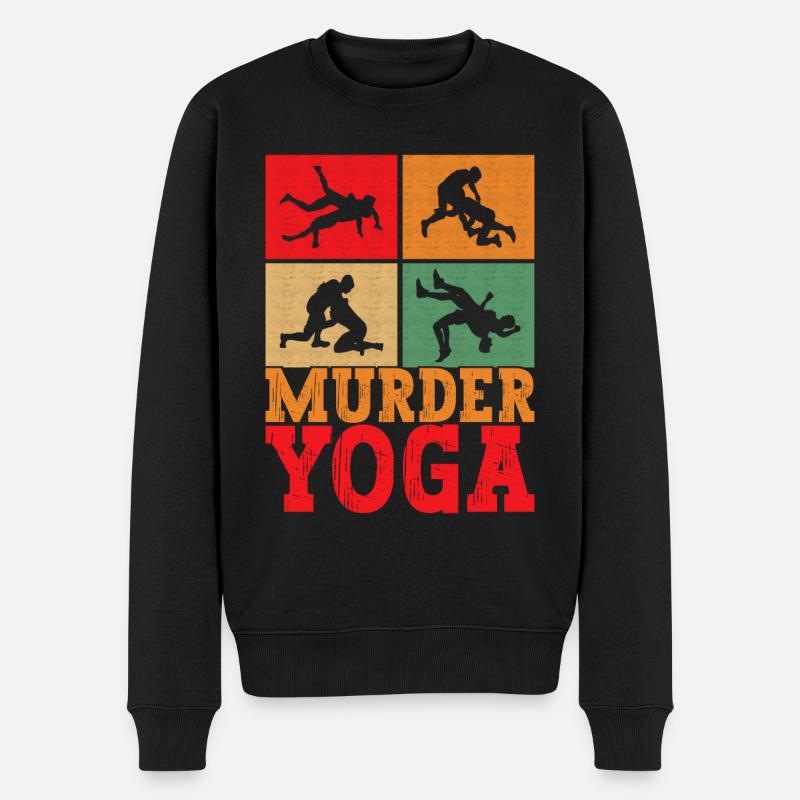 Wrestling Ringen Ringer - Männer Premium Bio Pullover - Schwarz