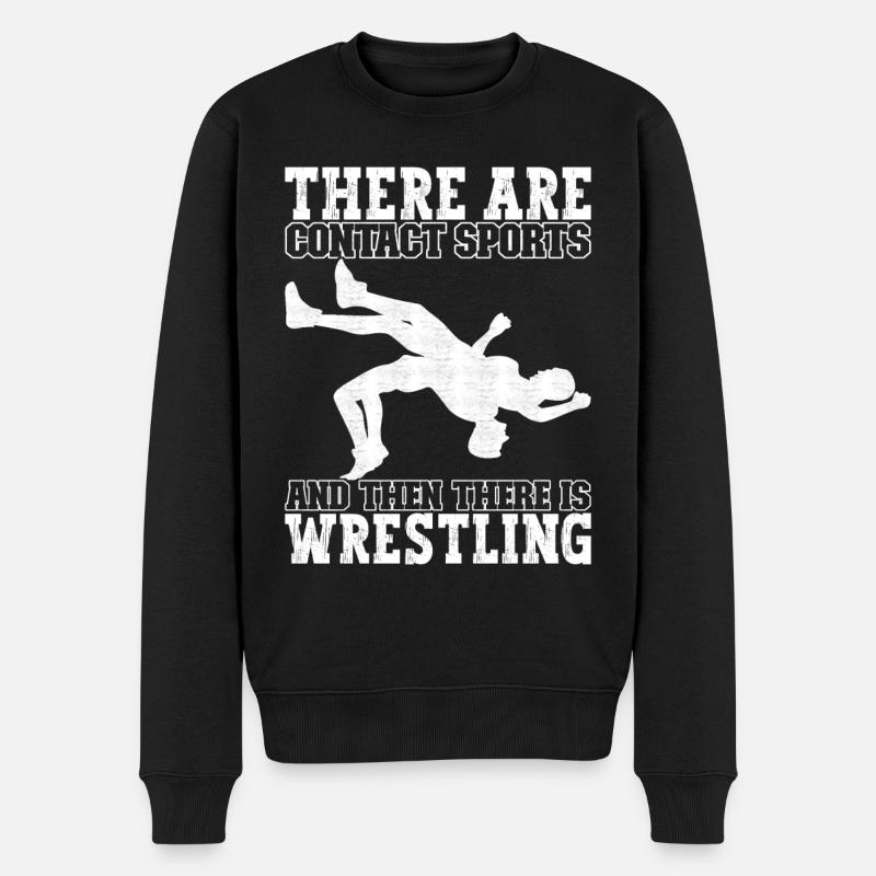 Wrestling Ringen Ringer - Männer Premium Bio Pullover - Schwarz