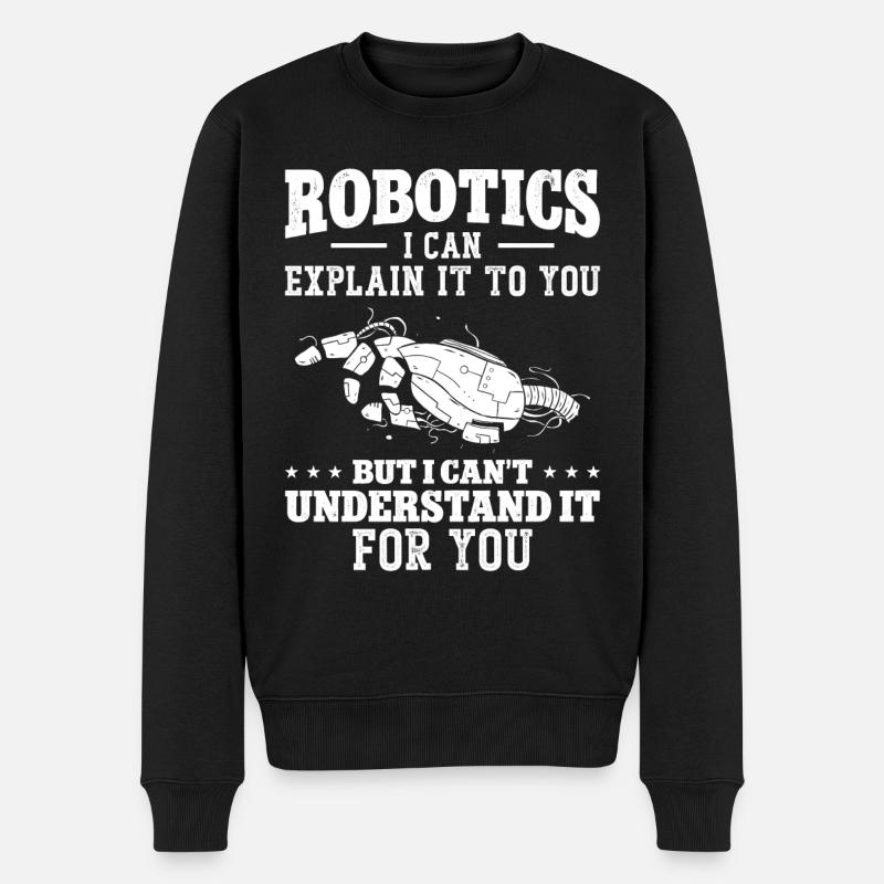Robot Robotics Engineer Robotics I - Men's Premium Organic Jumper - black