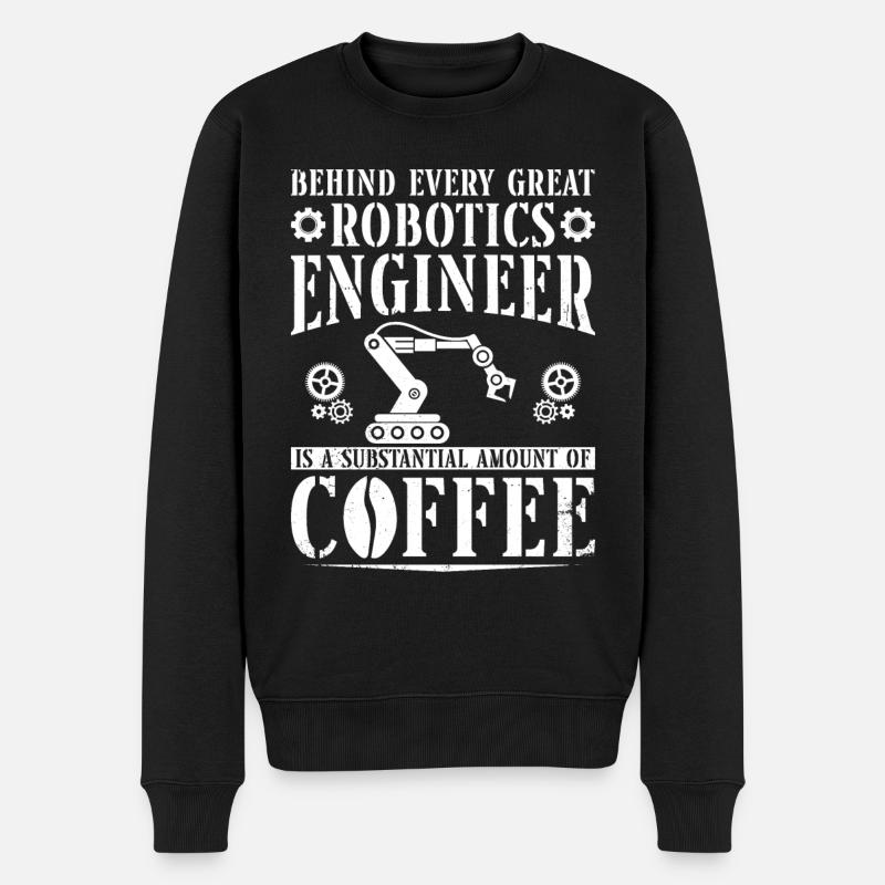 Robot Robotics Engineer Café - Pull Premium bio Homme - noir