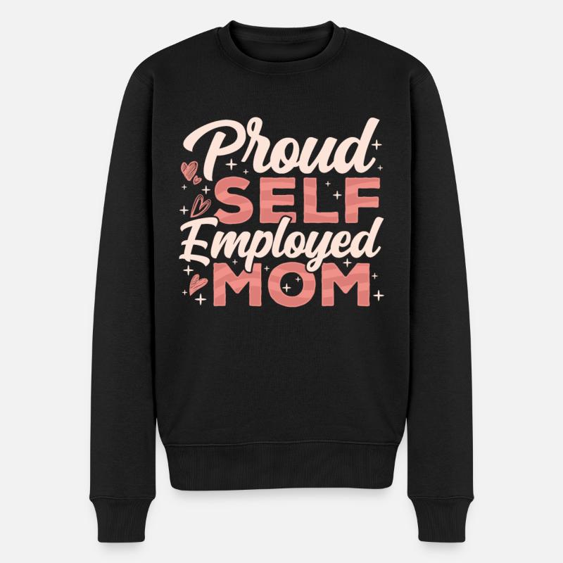 Stolze Selbständige Mutter Selbstständig - Männer Premium Bio Pullover - Schwarz