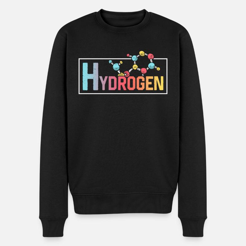 Hydrogène énergie Élément hydrogène - Pull Premium bio Homme - noir