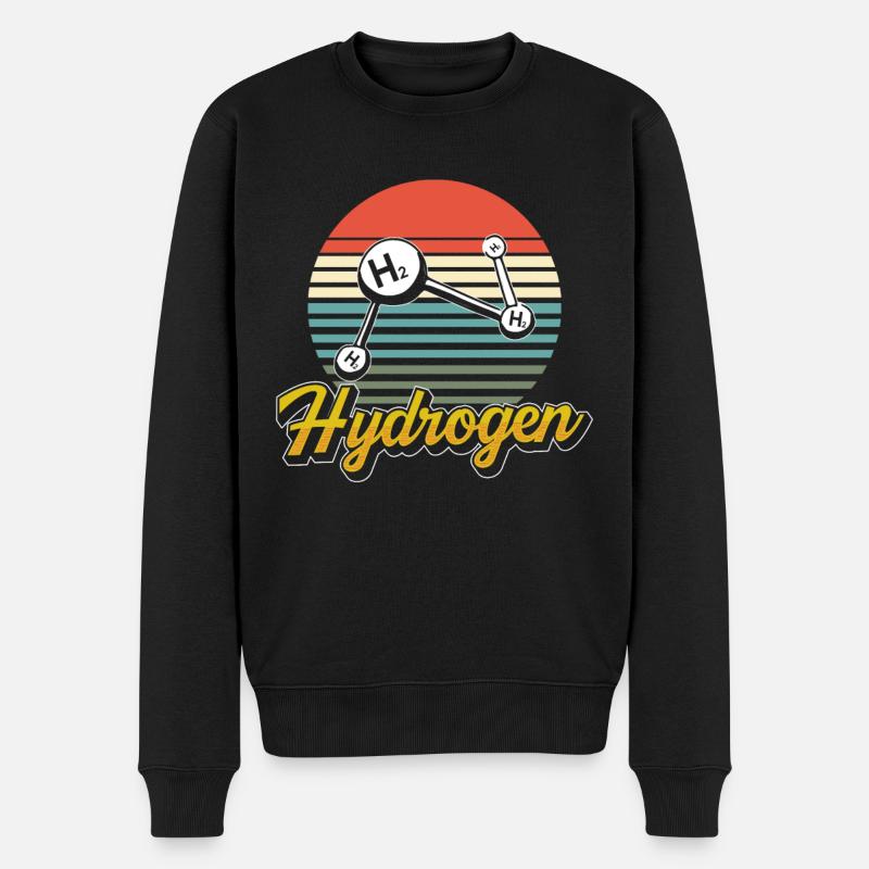 Élément hydrogène Énergie Hydrogène - Pull Premium bio Homme - noir