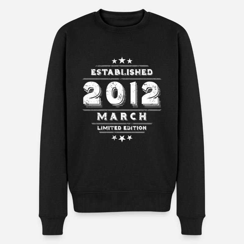 Anniversaire en Mars 2012 - Mars - Pull Premium bio Homme - noir