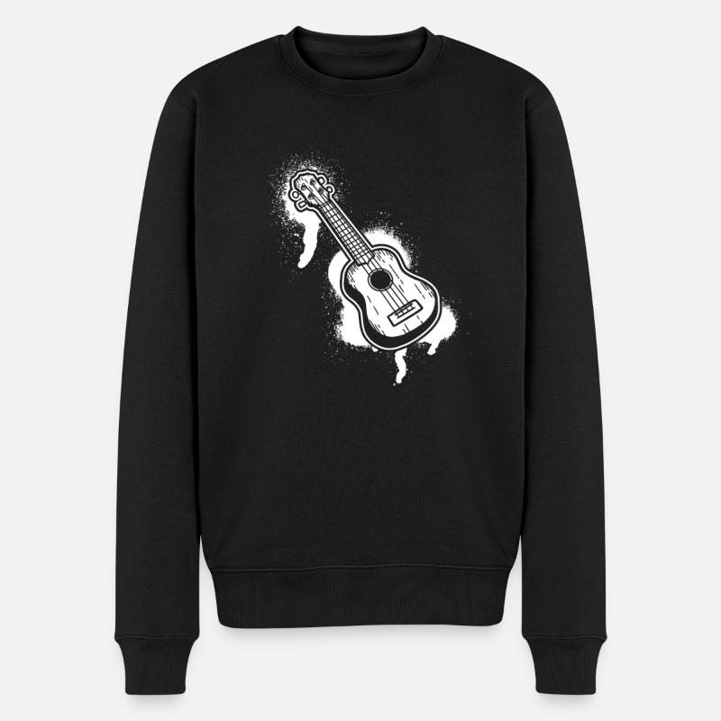 Ukulele Ukulele-Spieler Ukulelist - Männer Premium Bio Pullover - Schwarz