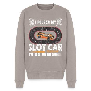 Vintage Slot Car Racing - Modélisme - Pull Premium bio Homme - taupe - Devant - Nico (187cm)