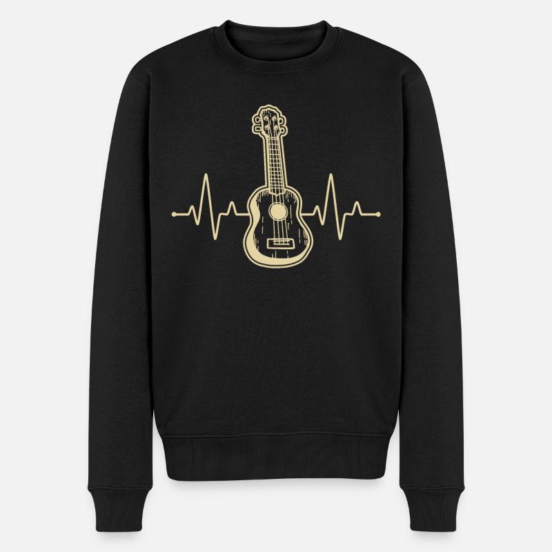 Ukulele Ukulele-Spieler Ukulelist - Männer Premium Bio Pullover - Schwarz