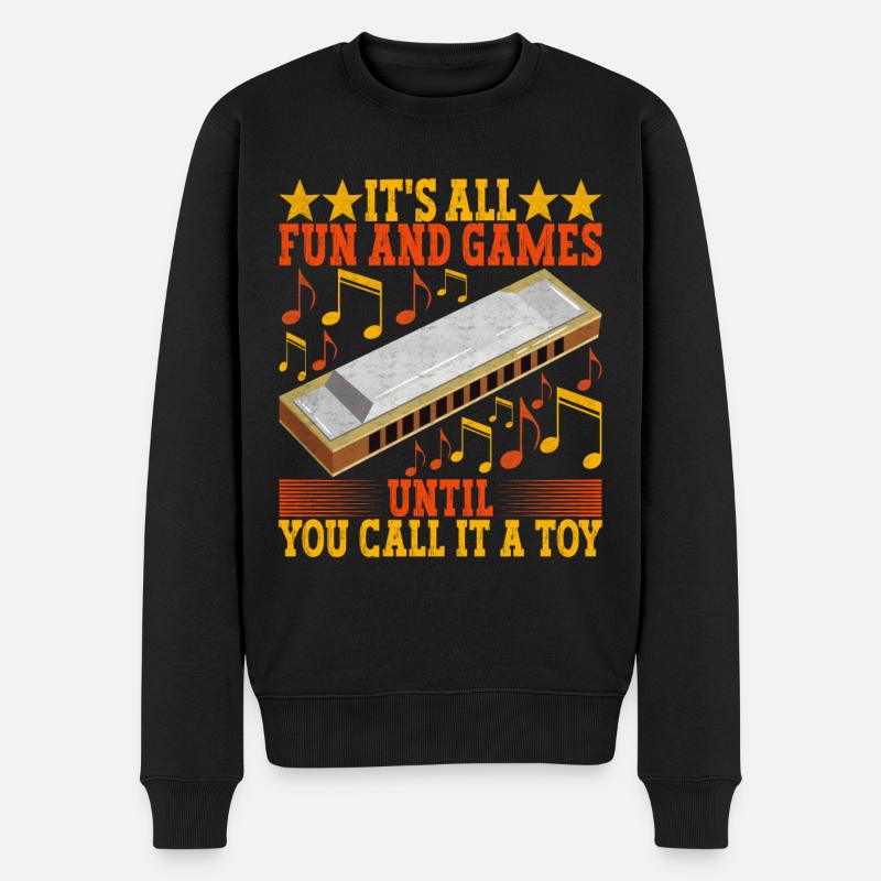 Harmonica Harmonica - Men's Premium Organic Jumper - black