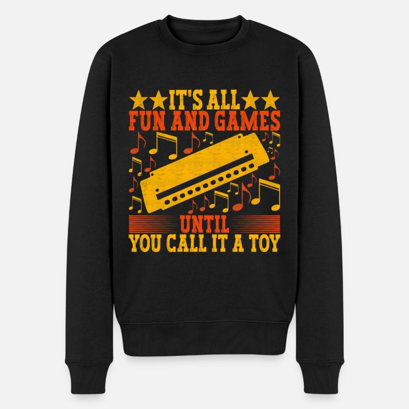 Harmonica Harmonica - Men's Premium Organic Jumper - black