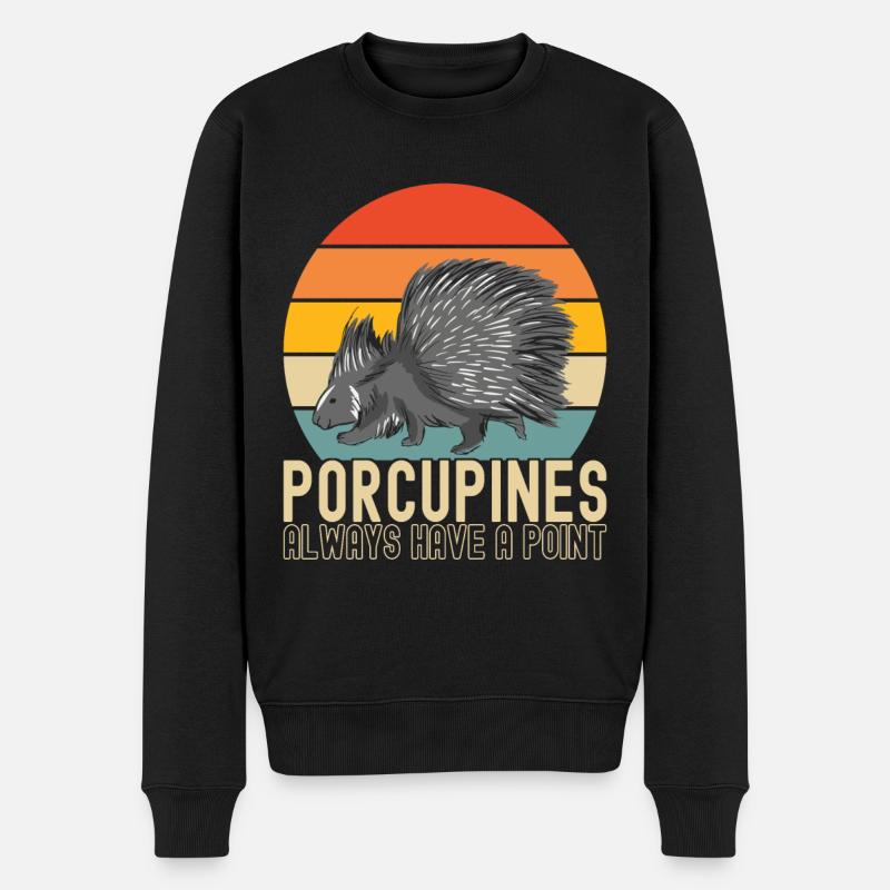 Porc-épic mignon - Pull Premium bio Homme - noir