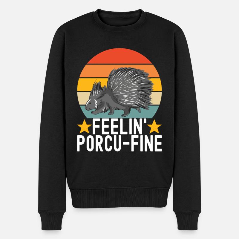 Porc-épic mignon - Pull Premium bio Homme - noir