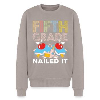 5 classes terminées École cinquième année Cinquième année - Pull Premium bio Homme - taupe - Devant - Nico (187cm)