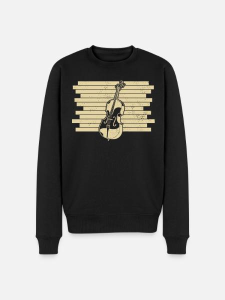 Cello Cellospieler Cellist - Männer Premium Bio Pullover - Schwarz