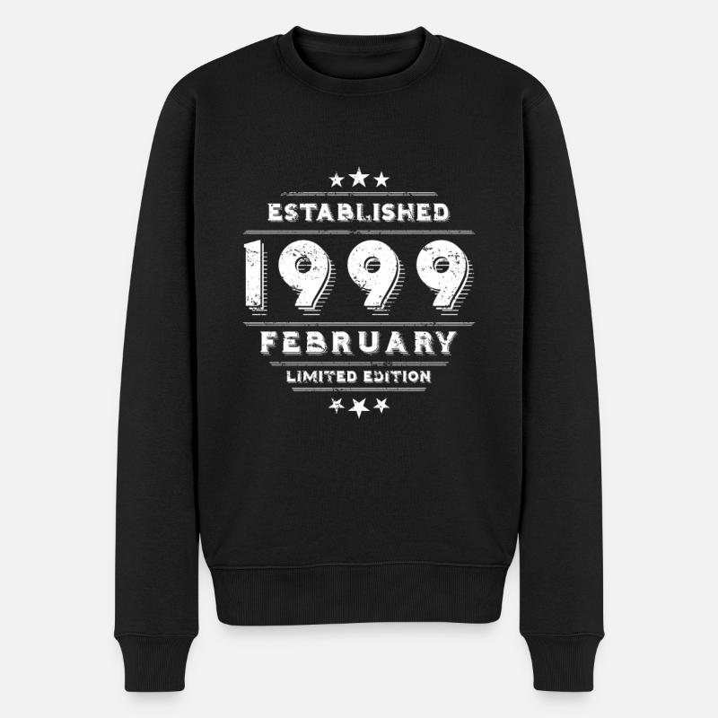 Anniversaire en février 1999 - février - Pull Premium bio Homme - noir