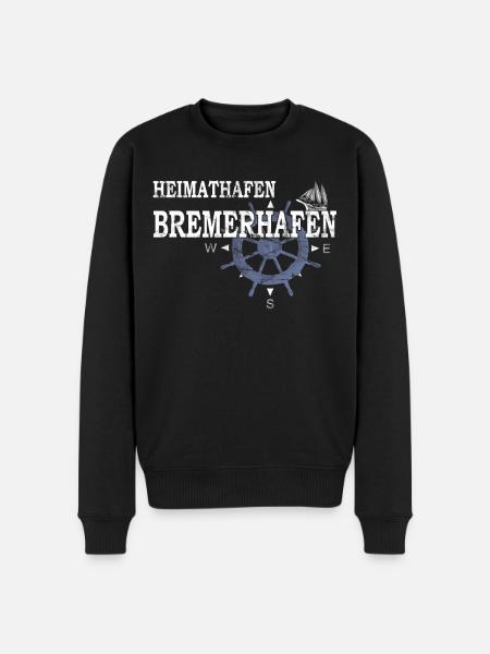 Heimathafen Bremehafen - Hafenarbeiter - Männer Premium Bio Pullover - Schwarz