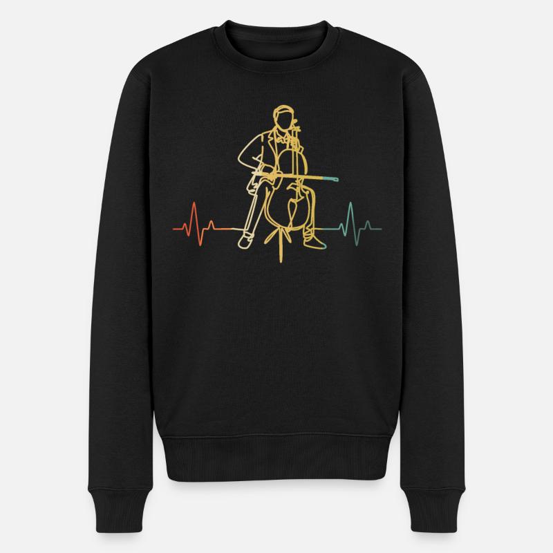 Cello Cellospieler Cellist - Männer Premium Bio Pullover - Schwarz
