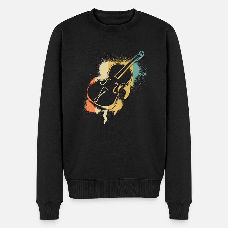 Cello Cellospieler Cellist - Männer Premium Bio Pullover - Schwarz