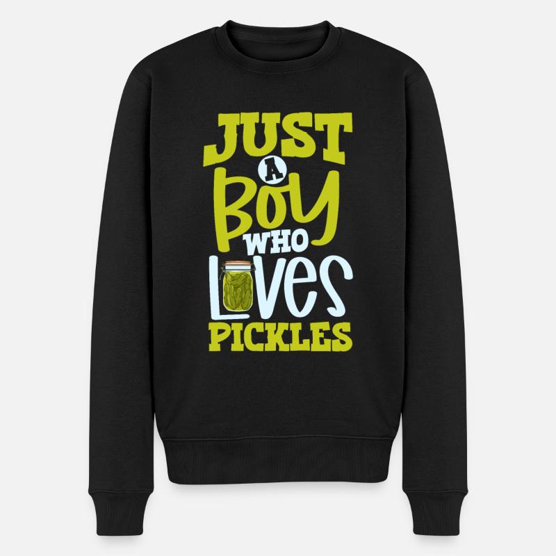 Juste un garçon qui aime les cornichons - Gurken - Pull Premium bio Homme - noir