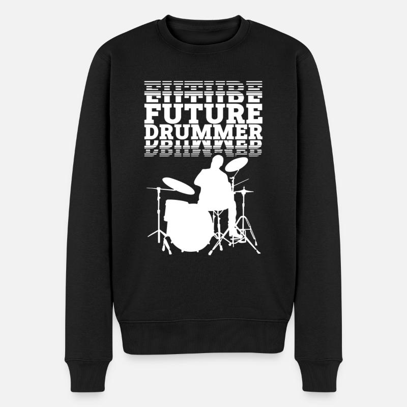 Future Drummer Drummer Drum - Men's Premium Organic Jumper - black