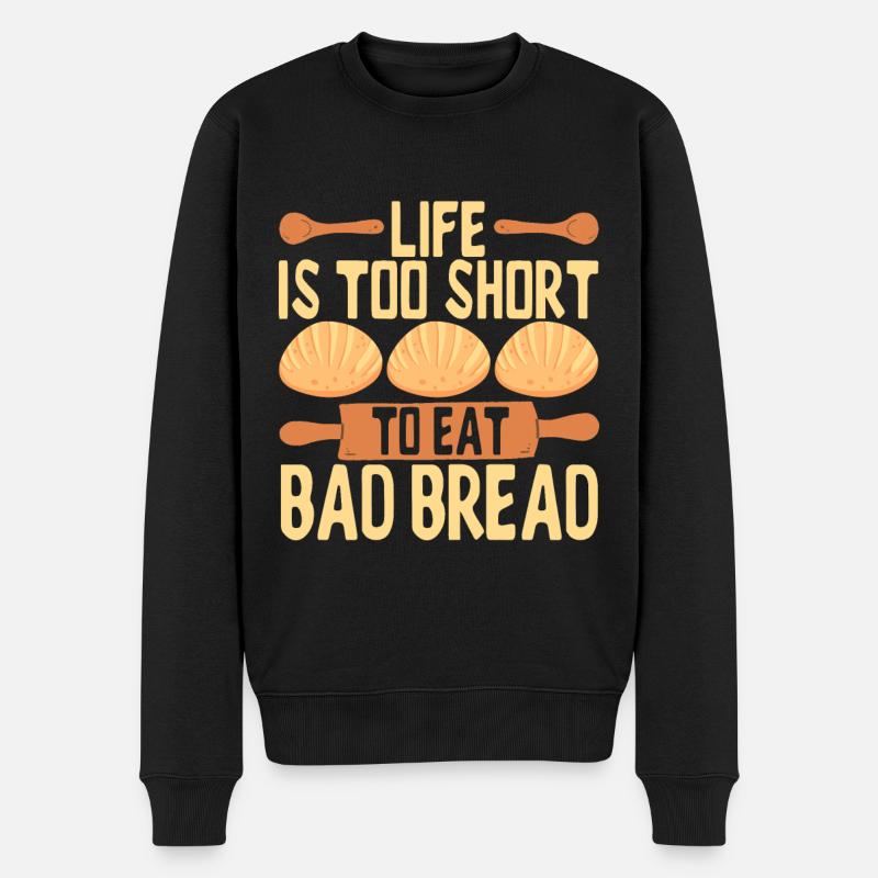 Baker Bakery Baking - Men's Premium Organic Jumper - black