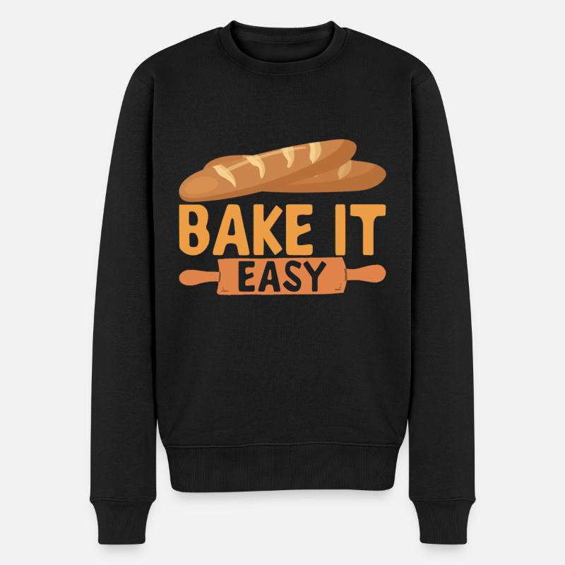 Boulangerie Baker Boulangerie - Pull Premium bio Homme - noir