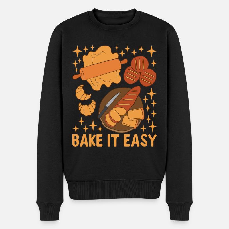 Bäcker Bäckerei Backen - Männer Premium Bio Pullover - Schwarz