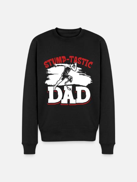 Best dad with prosthetic leg - Men's Premium Organic Jumper - black