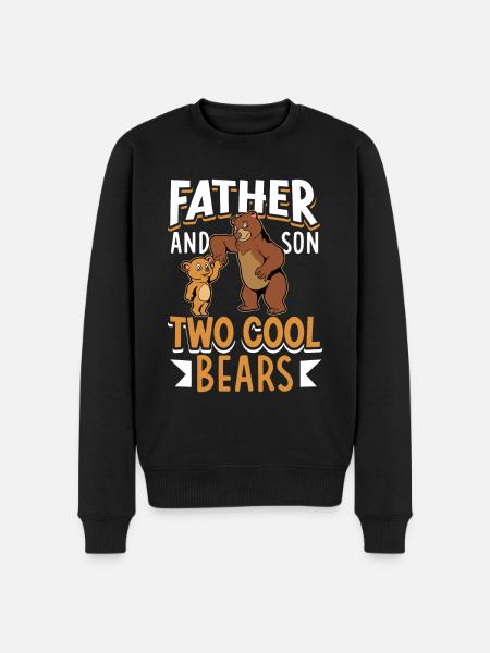Cool Bears - Father and Son - Men's Premium Organic Jumper - black