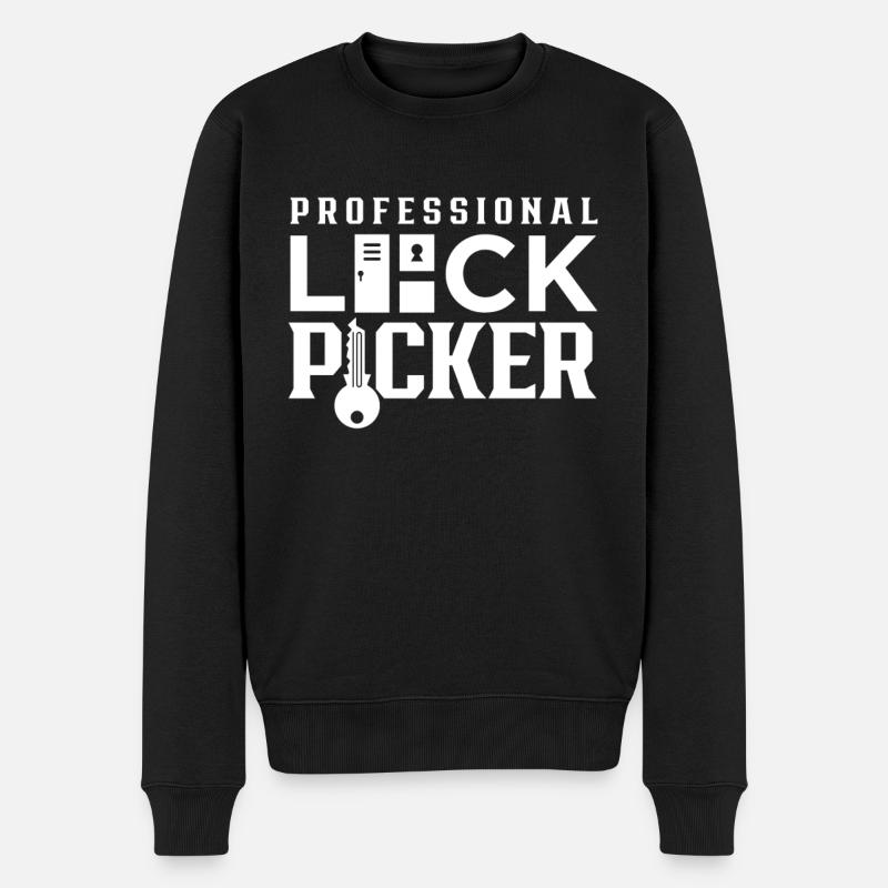 Sélecteur de serrure professionnel Crack - Pull Premium bio Homme - noir