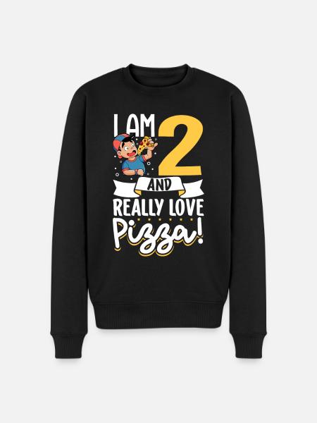 I'm 2 - Boy Pizza - Men's Premium Organic Jumper - black