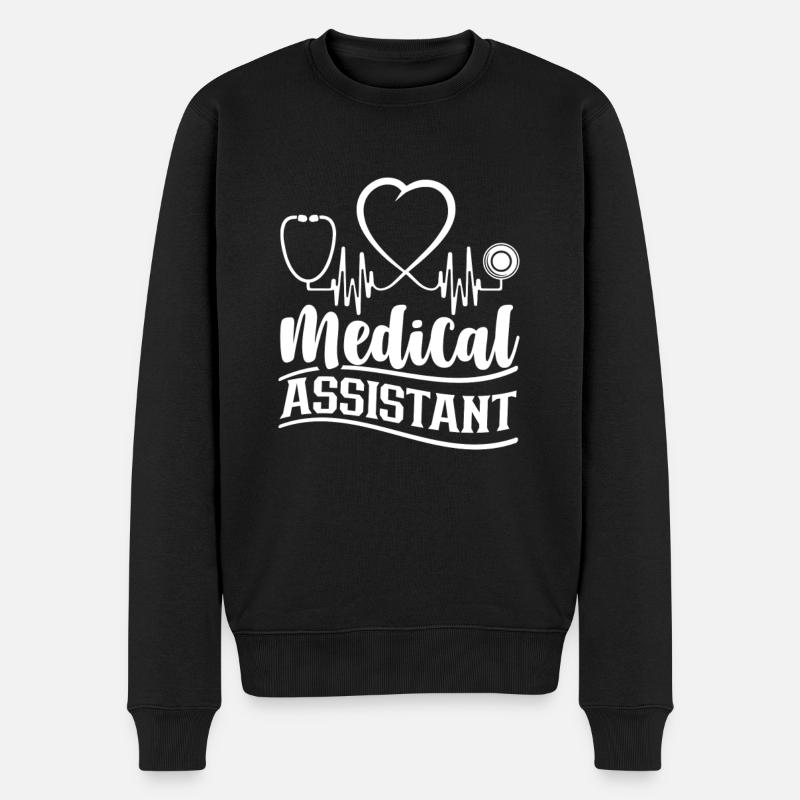 Medizinischer Assistent Krankenschwester Assistenz - Männer Premium Bio Pullover - Schwarz