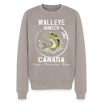 Pêche au Canada - Zander Hunter - Pull Premium bio Homme - taupe - Devant - Nico (187cm)