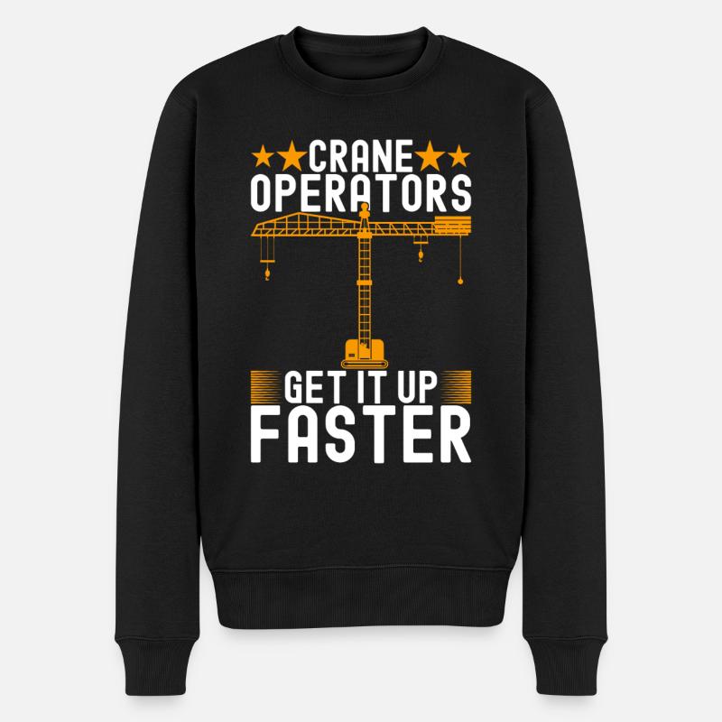 Kranführer Kranfahrer - Männer Premium Bio Pullover - Schwarz