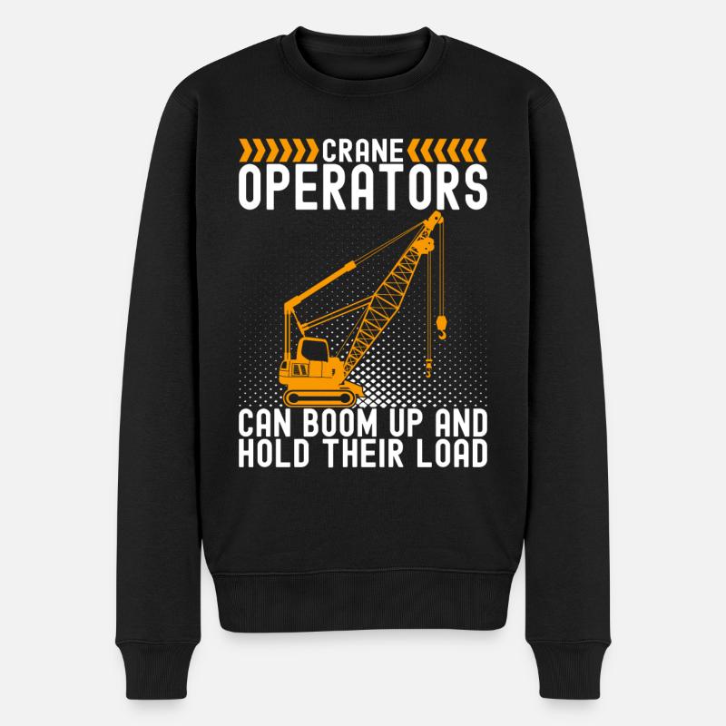 Kranführer Kranfahrer - Männer Premium Bio Pullover - Schwarz